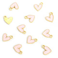 Tiny Colorful Heart Enamel Metal Jewelry Charms, 9 Colors view 11