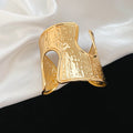 Wide Open Metal Wave Cuff Bracelets Gold Silver 4 Styles view 9