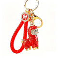 Crystal Alpaca Keychains in Six Pictured Enamel Colors view 5