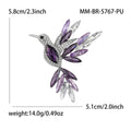 Crystal Hummingbird Brooch in Five Colorways for Jackets, Coats, and Scarves view 6