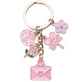 Three Pink Heart Rose Envelope and Candy Keychains view 5