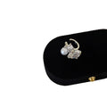Silver Tone Crystal Butterfly and Pearl Fashion Ear Cuff view 5