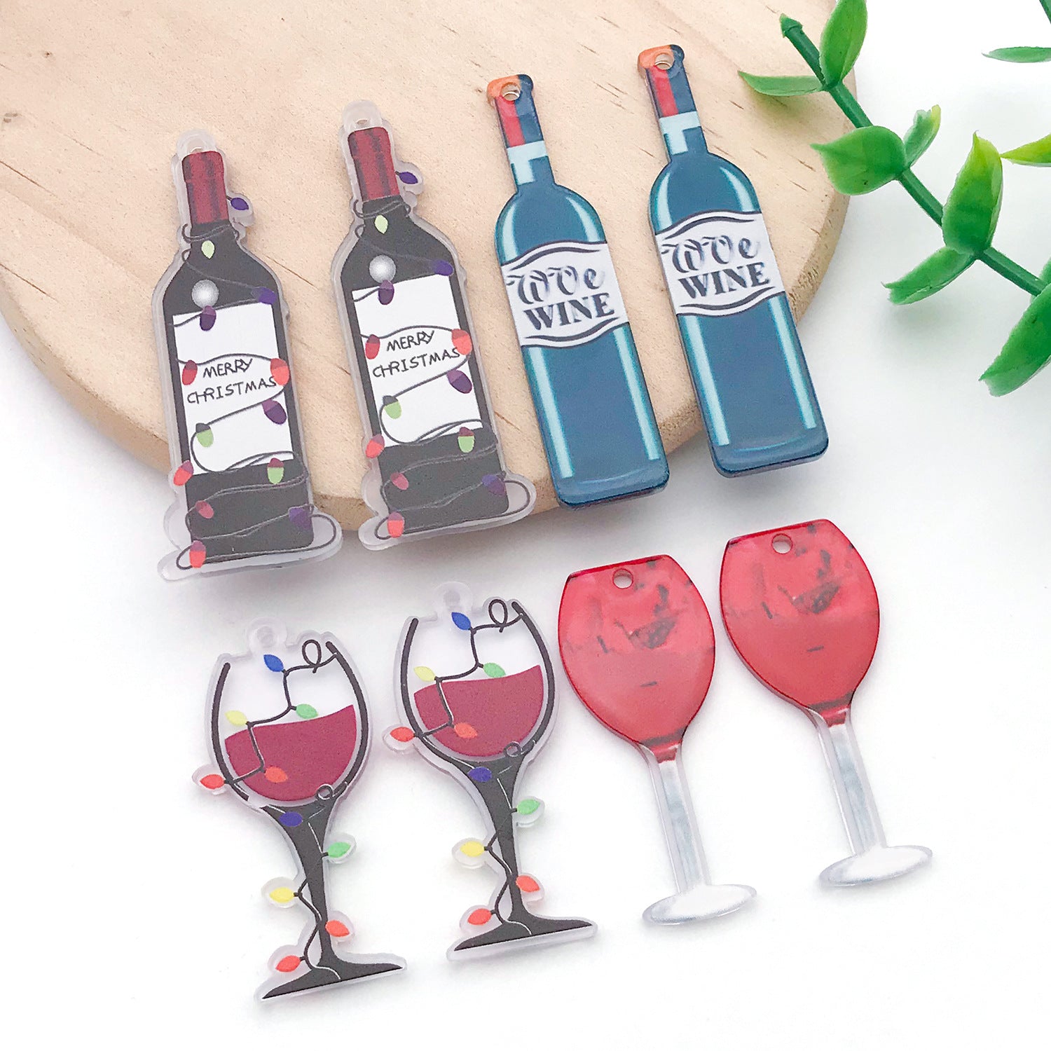 Acrylic Double Sided Charm Pendants