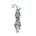 Silver Tone Tiger Crystal Metal Brooch Pin for Jackets and Lapels view 1
