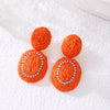 Orange Raffia Ovals