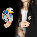 Blue Bird Metal Brooch Pin for Jackets and Lapels Pictured Design view 3