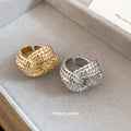 Metal Rope Knot Open Rings Gold Silver Adjustable Band view 4