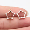 15x15x3.2mm 1g Antique Silver Zinc Alloy Five Point Star Spacer Beads for Bracelet Jewelry Making