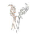 Flower Tassel Crystal Two Designs Metal Brooch Pin view 5