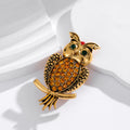 Owl Crystal Metal Brooch Pin 3 x 5.8 cm for Jackets and Lapels view 4