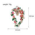 Flower Basket Wreath Enamel Two Designs Metal Brooch Pin view 2