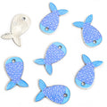 Colorful Patterned Fish Enamel Metal Charms, 12 Designs view 9