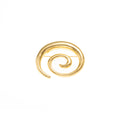Gold and Silver Oversized Open Spiral Statement Earrings view 5