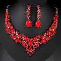 Black Silver Tone Horse Crystal Five Designs Metal Necklace and Earring Set view 8