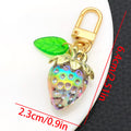 Seven Resin Strawberry Metal Clasp Keychain Designs view 12