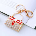 Crystal Striped Mini Handbag Keychains in Three Colors plus Assorted view 4
