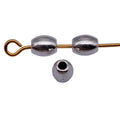 Antique Silver Smooth Oval Small Hole Bead Jewelry Making Component view 4