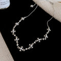 Silver Cross Pearl Crystal Bracelet and Necklace Styles view 7