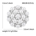 Clustered Pearl Snowflake Brooch Decorative Lapel Pin view 6