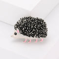 Black Crystal Hedgehog Brooch for Jackets Scarves and Coats view 6