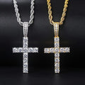 Cross Pendant Necklace In Four Stone And Metal Variants view 2