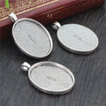 Floral Edge Oval Metal Pendant Trays in Two Antique Finishes view 2