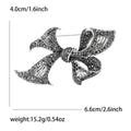 Rhinestone Bow Brooch Black Multicolor Crystal Alloy Pin view 5