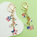 Heart Charm Keychains Featuring Blue Star Across 22 Pictured Variations view 2