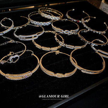 Four Mixed Crystal Bracelet Designs In Gold Tone Or Silver Tone