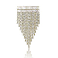Crystal Fringe Brooch with Graduated Chain Tassels view 5
