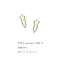 Mint Green Cream Enamel Star Hairpin Stud Earrings Pair view 4