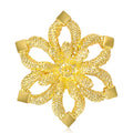 Double Layer Open Flower Brooch in Gold or Silver Tone view 1
