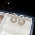 Crystal Gourd Outline Stud Earrings Statement Fashion Jewelry view 6