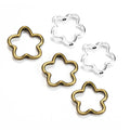 Open Flower Outline Metal Linking Beads in Two Finishes view 2