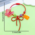 Butterfly Bow Gummy Bear Charm Cable Keychain with Letter Beads view 7