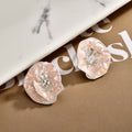 Silver-Tone Shell Chip Flower Stud Earrings With Heart Stones view 3