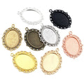 Ornate Oval Pendant Tray Assortment Jewelry Making Components view 5