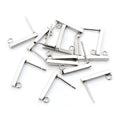 Stainless Steel Bar Earring Posts With Loop in Three Lengths view 6