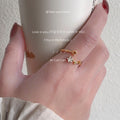 Gold Open Adjustable Star CZ Ring Hollow Star Charm view 2