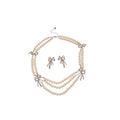 Pearl Bow Necklace Crystal Earrings Mixed 4 Styles view 5