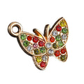 Rhinestone Butterfly Charm Pendant Alloy Six Colors view 5