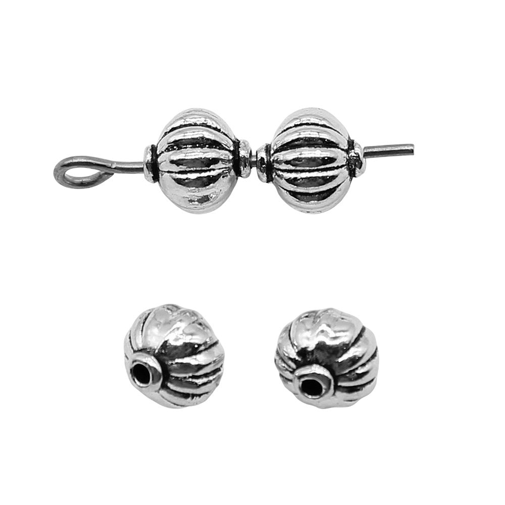 6x6x6mm 0.6g Multicolor Zinc Alloy Pumpkin Small Hole Spacer Beads for DIY Bracelet Necklace Making