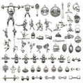 Metallic Sports Theme and Cheerleading Theme Metal Charms with 80 Listed Options view 1