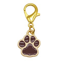 Enamel Paw Print Keychain Gold Lobster Clasp Eight Colors view 6