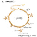Marine and Heart Crystal Charm Bracelets in Gold Tone view 6