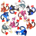 Enamel-Look Gold Silver Heart Alloy Jewelry Pendants in 10 Styles view 5