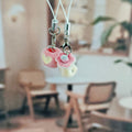 Flocked Heart Apple And Apple Core Charm Keychains 2 Styles view 3