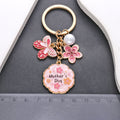 Four-Style Pink and Blue Mother's Day Butterfly Flower Keychain Collection view 4