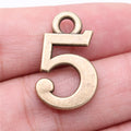 Metal Number Charms Zero Through Nine in Detailed Metal Finishes for Jewelry Making view 5