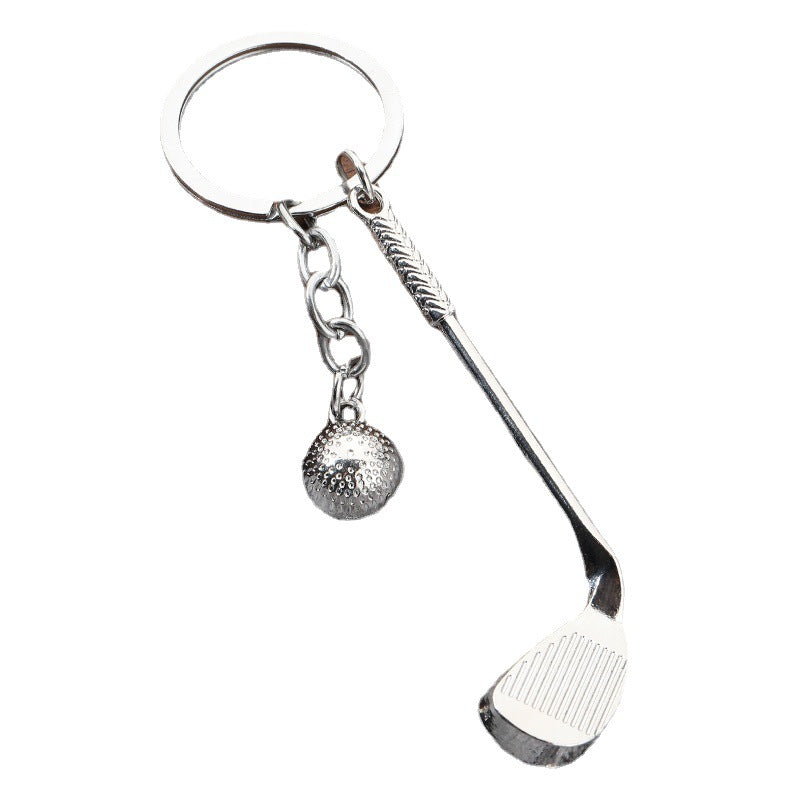Golf Ball Metal Keychain Creative Gift Pendant Accessory